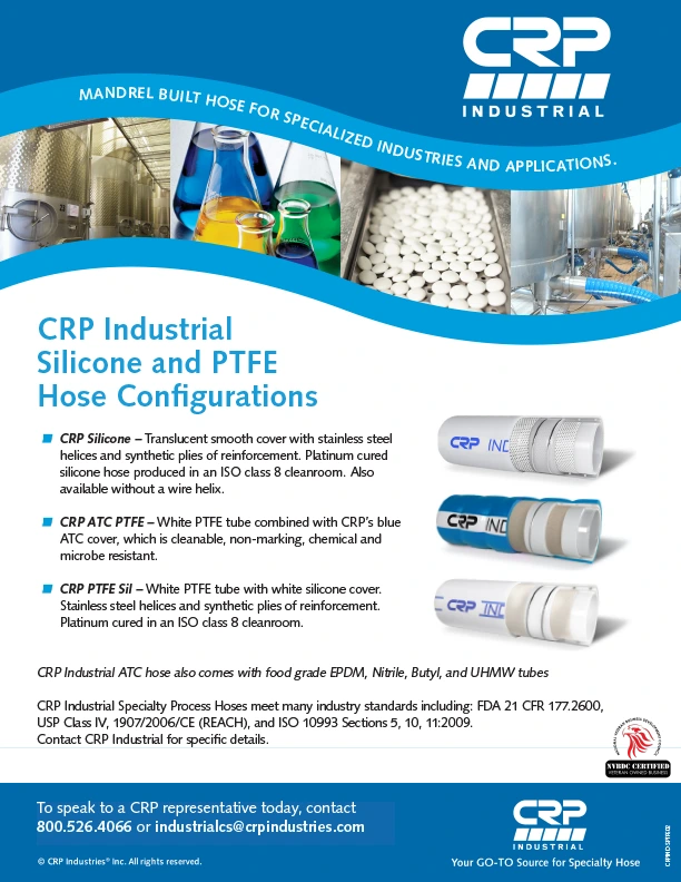 CRP Industrial Silicone & PTFE Hose Configurations